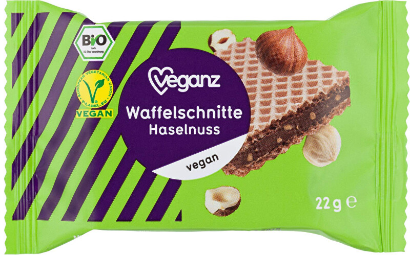 Veganz Oriešková vafle, Bio 22 g
