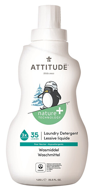 Attitude Prací gél pre deti Nature  s vôňou hruškovej šťavy 1050 ml (35 pracích dávok)