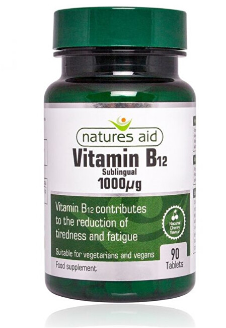 Natures Aid Vitamín B12 - 1000 mcg - sublingválne 90 tabliet