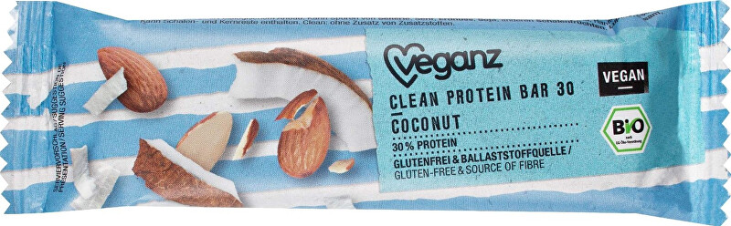 Veganz Clean proteín tyčinka kokos a mandle, Bio 45 g