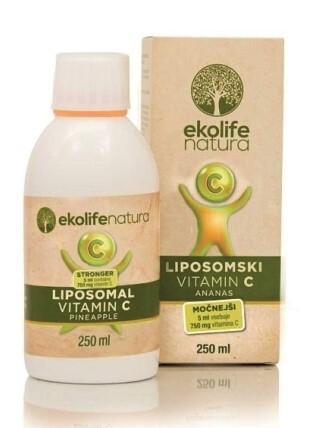 Ekolife Natura Liposomal Vitamín C 750 mg 250 ml ananás STRONG