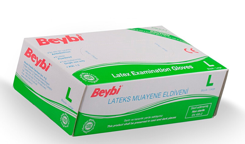 Beybi Rukavice latex L 100 ks