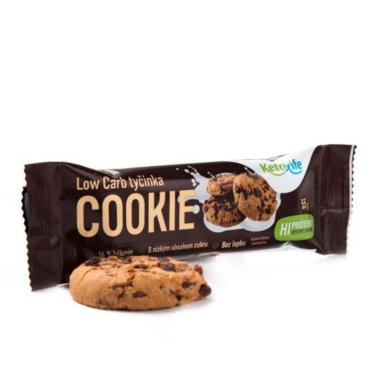 KetoLife Low Carb tyčinka - Cookie 55 g