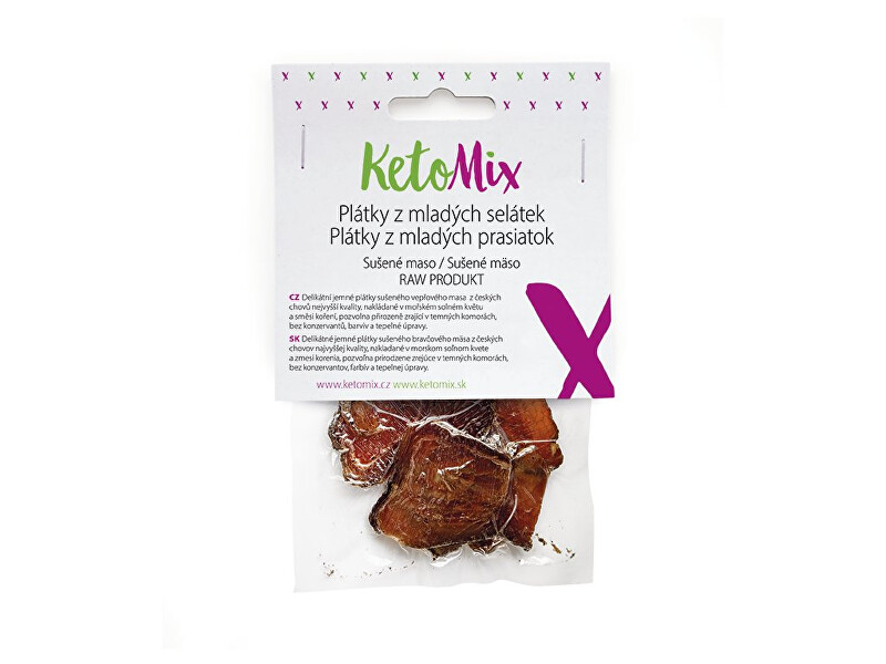 KetoMix Sušené mäso - plátky z mladých prasiat 25 g (1 porcia)