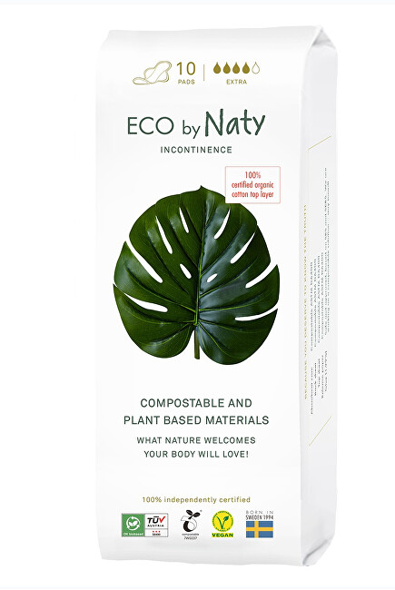 Eco by Naty Dámské ECO inkontinenční vložky Naty - extra (10 ks)