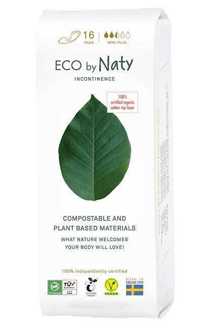Eco by Naty Dámské ECO inkontinenční vložky Naty - mini plus (16 ks)