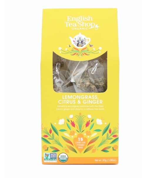 English Tea Shop Citrónová tráva, zázvor & citrusy 15 pyramidek sypaného čaje