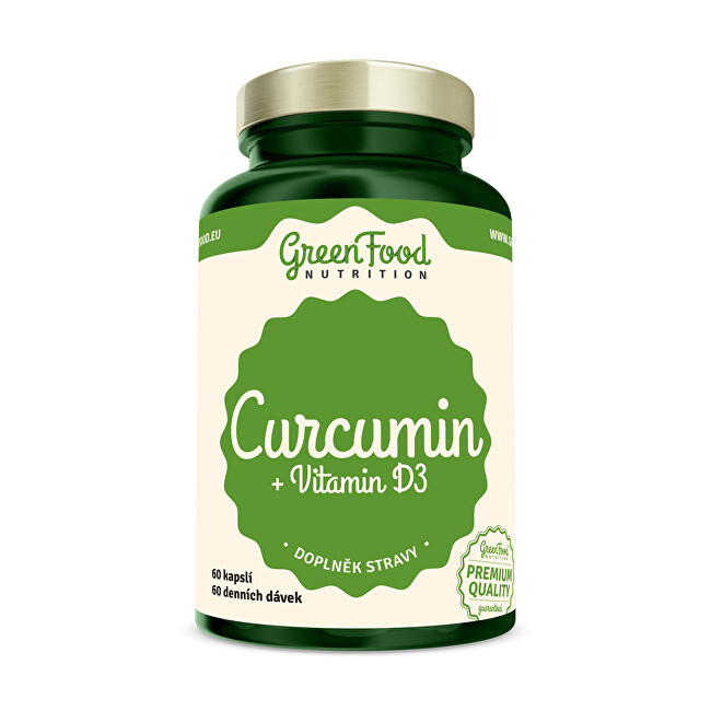 GreenFood Nutrition Curcumin   vitamín D3 60 kapsúl