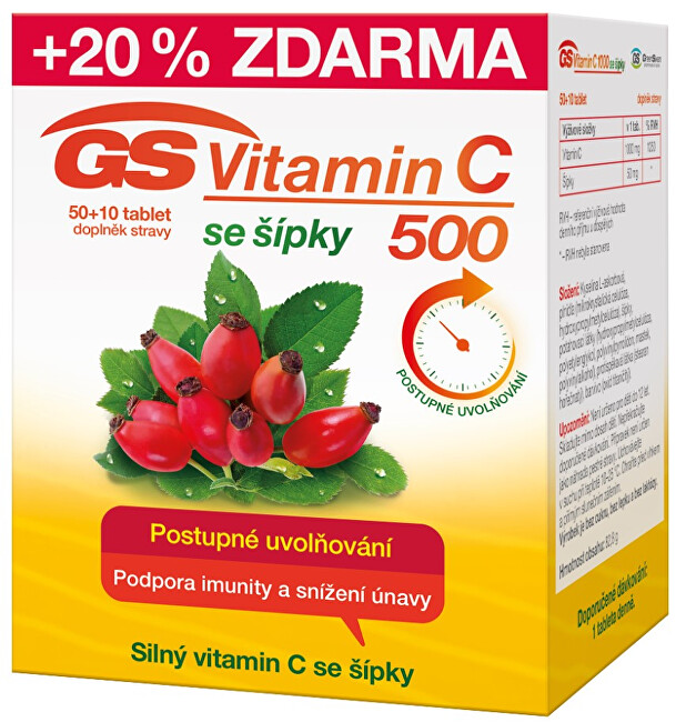 GreenSwan GS Vitamín C 500   šípky 50 10 tabliet
