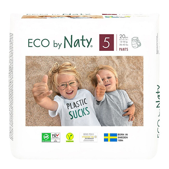 Eco by Naty Naťahovacie plienkové nohavičky Naty Junior 12 - 18 kg 20 ks