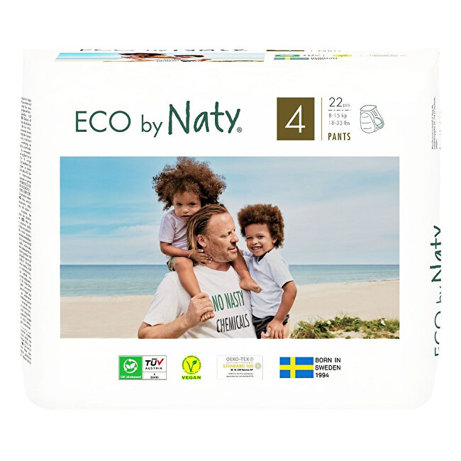 Eco by Naty Naťahovacie plienkové nohavičky Naty Maxi 8 - 15 kg 22 ks