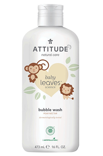 Attitude Detská pena do kúpeľa Baby Leaves s vôňou hruškovej šťavy 473 ml - NEW
