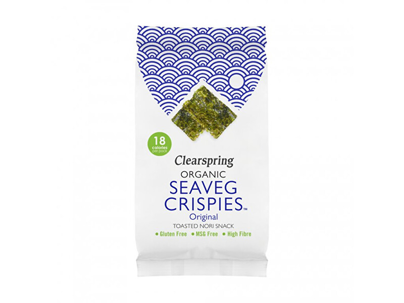 Clearspring Seaveg crispies - Chrumky z morskej riasy Nori solené BIO 4 g