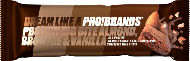 PRO!BRANDS PROTEIN BIG BITE 45 g - mandľové brownie s vanilkou