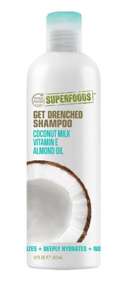 SUPERFOODS Get Drenched šampón - kokosové mlieko, vitamín E a mandľový olej 355 ml