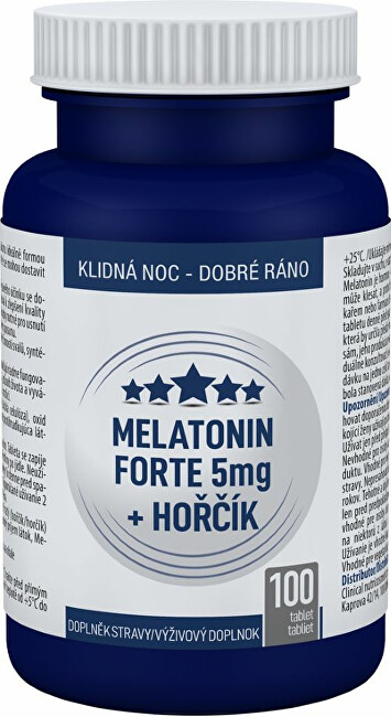 Clinical Melatonín Forte 5 mg   Horčík 30 tablet