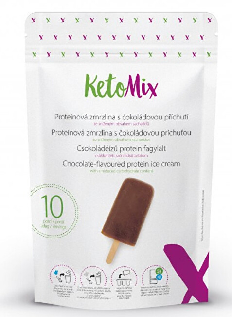 KetoMix Proteínová zmrzlina s čokoládovou príchuťou 250 g (10 porcií)