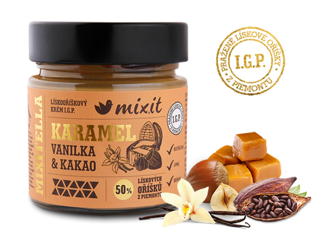 Mixit Mixitella Premium - Lískový oříšek z Piemontu s karamelem 200 g