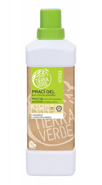 Tierra Verde Prací gél z mydlových orechov pre citlivú pokožku 1 l