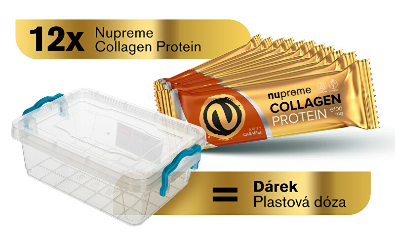 Nupreme Proteínové tyčinky slaný karamel 12 ks v dóze