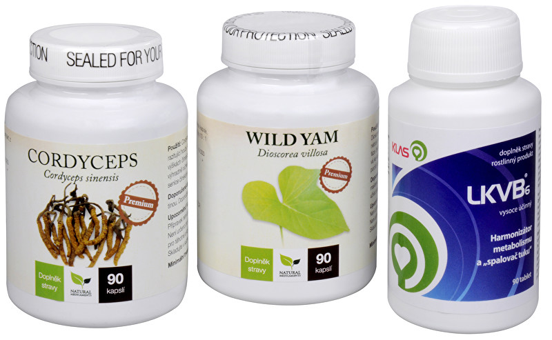 Odporúčaná kombinácia produktov Cordyceps Premium   LKVB6   Wild Yam Premium