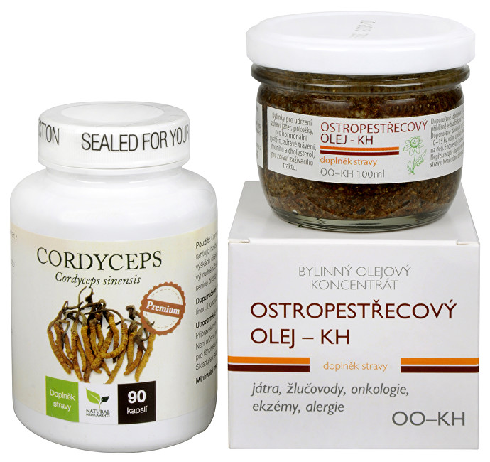 Odporúčaná kombinácia produktov Na Pečeň - Cordyceps Premium   Ostropestřecový olej (kaša)