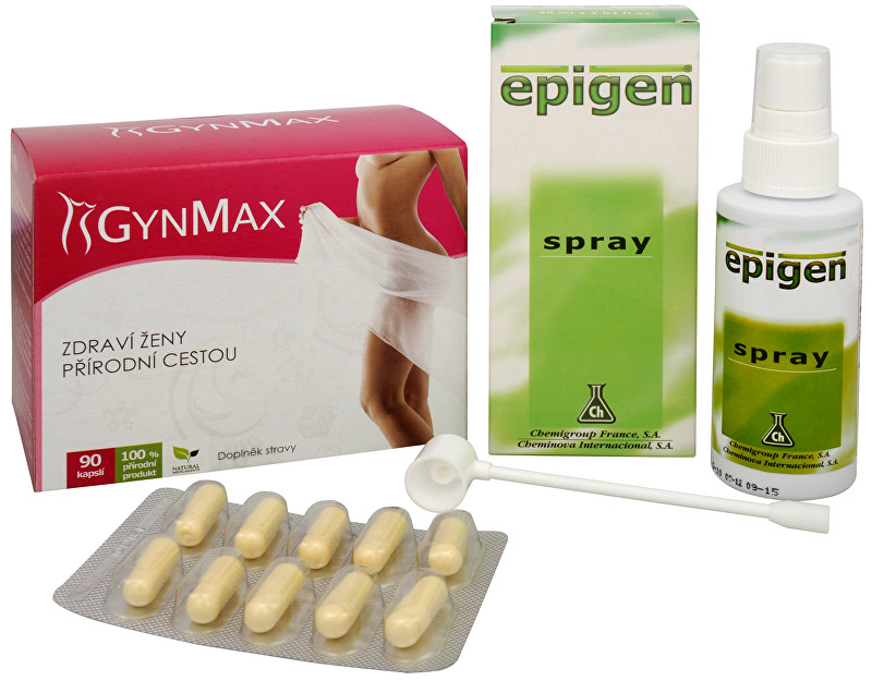 Odporúčaná kombinácia produktov Na Ženské pohlavné orgány - Epigen Intimo 60 ml   Gynmax 90 kapsúl
