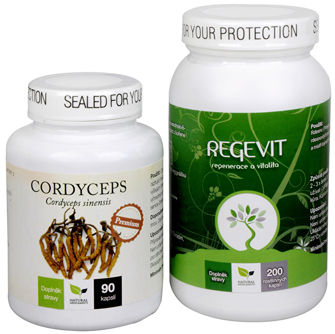 Odporúčaná kombinácia produktov Na Krvný tlak - Cordyceps Premium   Regevit