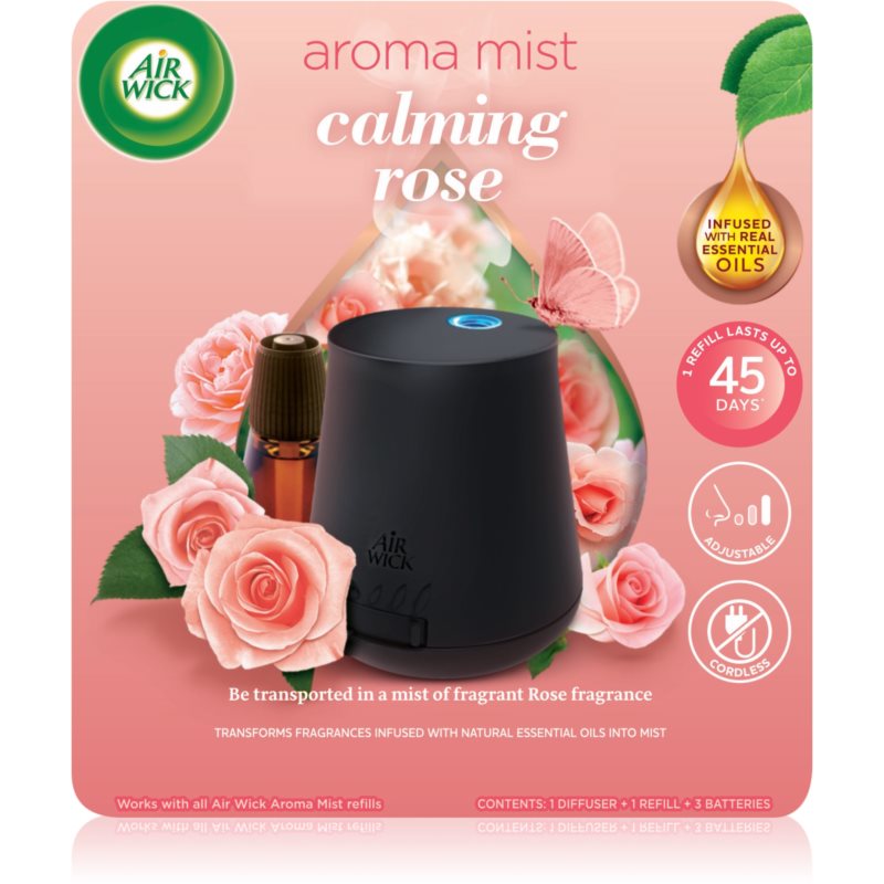 Air Wick Aroma Mist Calming Rose aróma difuzér s náplňou  batérie 20 ml
