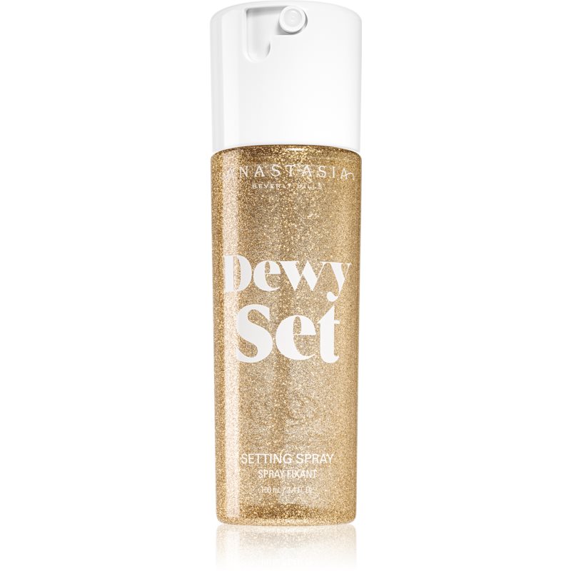 Anastasia Beverly Hills Dewy Set Setting Spray rozjasňujúca hmla na tvár s vôňou Coconut  Vanilla 100 ml