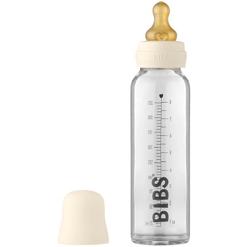 BIBS Baby Glass Bottle 225 ml dojčenská fľaša Ivory 225 ml