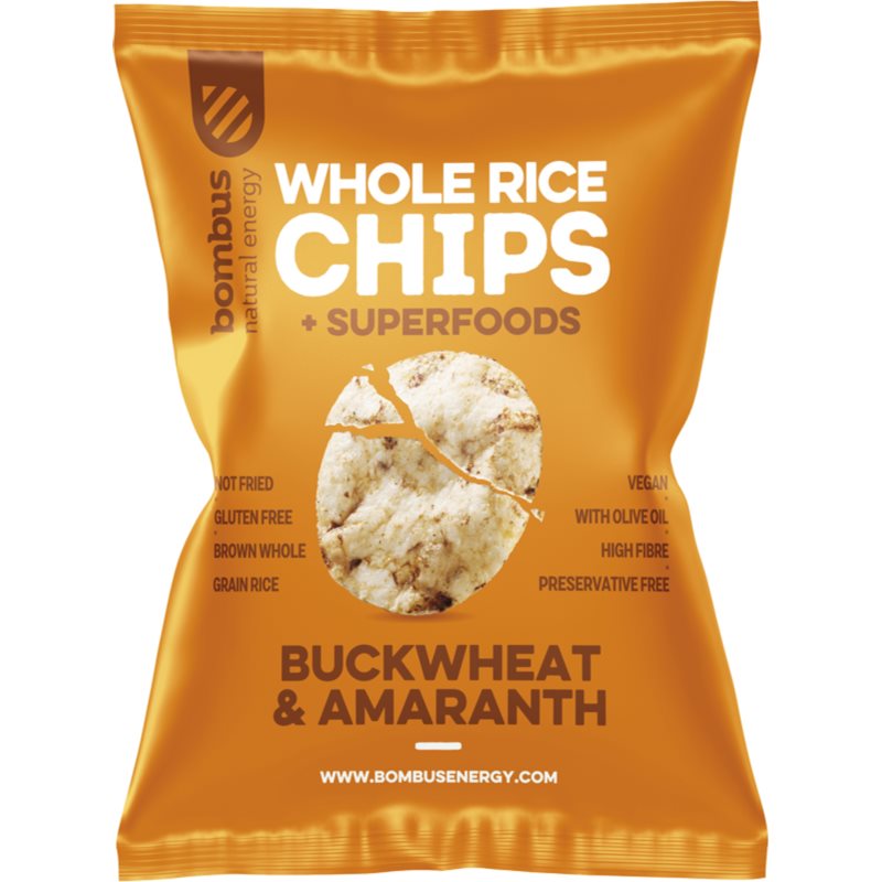 Bombus Whole Rice Chips ryžové chipsy Buckwheat  Amaranth 60 g