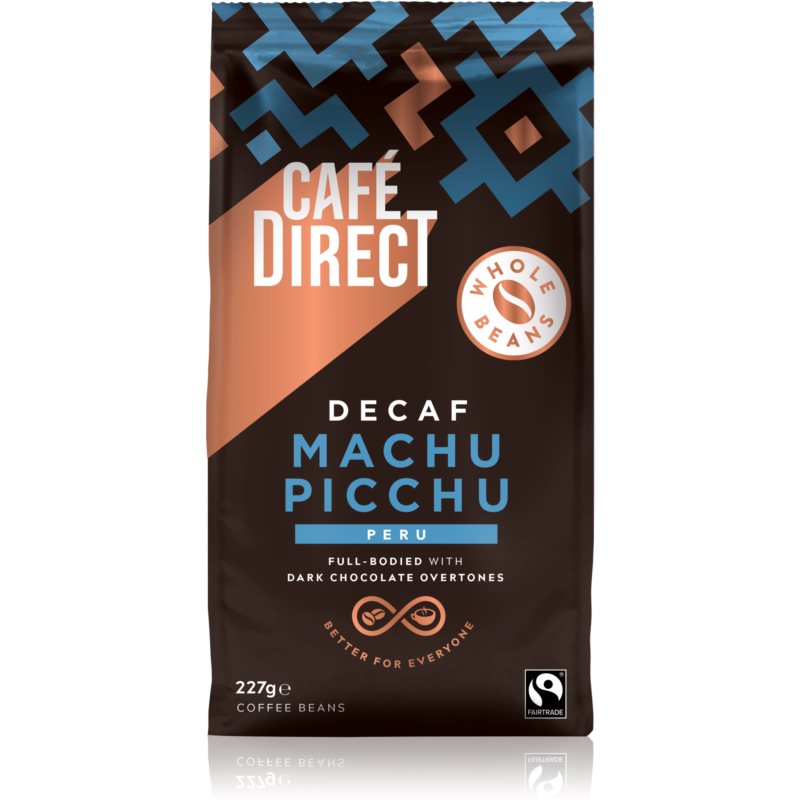 Cafédirect Machu Picchu zrnková káva bez kofeínu 227 g