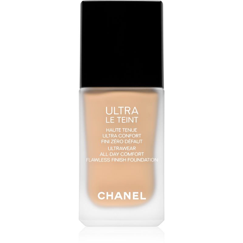 Chanel Ultra Le Teint Flawless Finish Foundation dlhotrvajúci zmatňujúci make-up pre zjednotenie farebného tónu pleti odtieň 30 Beige 30 ml