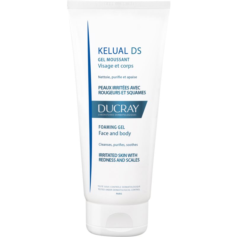 Ducray Kelual DS penivý gél pre jemné umývanie podráždenej pokožky na tvár a telo 200 ml