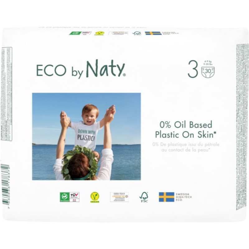 ECO by Naty Nappies Midi Size 3 jednorazové EKO plienky 4-9 kg 30 ks