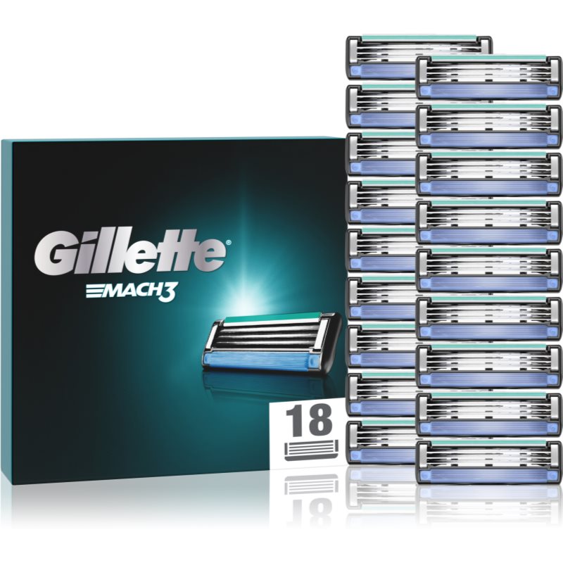Gillette Mach3 náhradné žiletky 18 ks