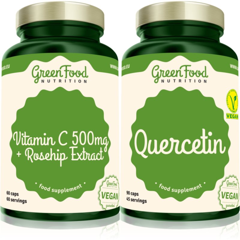 GreenFood Nutrition Quercetin  Vitamin C 500 mg sada (na podporu imunitného systému)