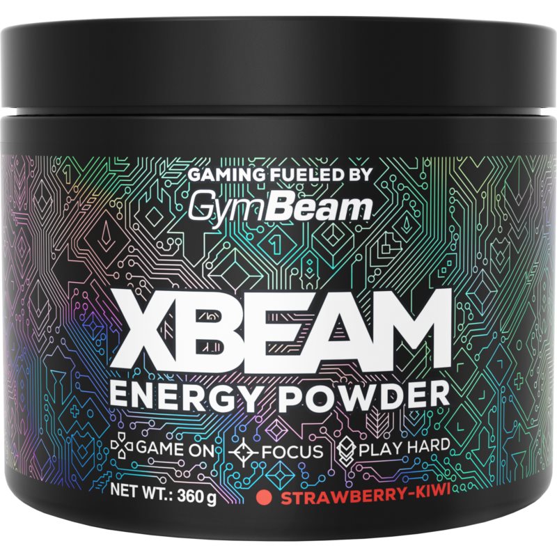 GymBeam XBEAM Energy Powder podpora herného výkonu príchuť Strawberry Kiwi 360 g