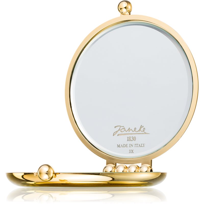 Janeke Gold Line Golden Double Mirror kozmetické zrkadielko Ø 65 mm 1 ks
