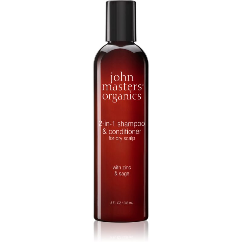 John Masters Organics Scalp 2 in 1 Shampoo with Zinc  Sage šampón a kondicionér 2 v1