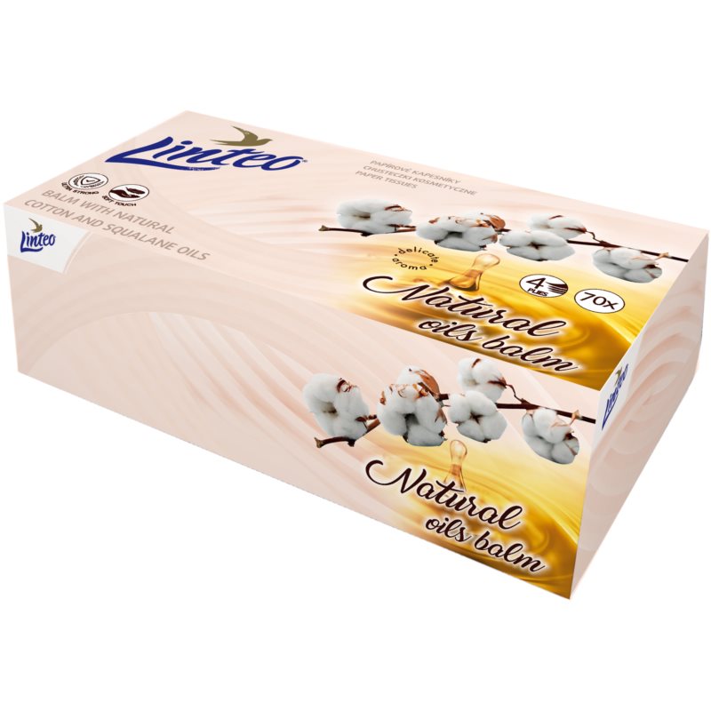 Linteo Paper Tissues Four-ply Paper, 70 pcs per box papierové vreckovky s balzamom 70 ks