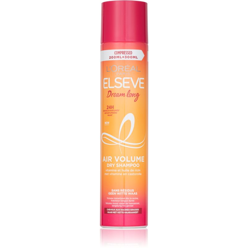 L’Oréal Paris Elseve Dream Long suchý šampón pre objem vlasov, ktorý nezanecháva biele stopy 200 ml