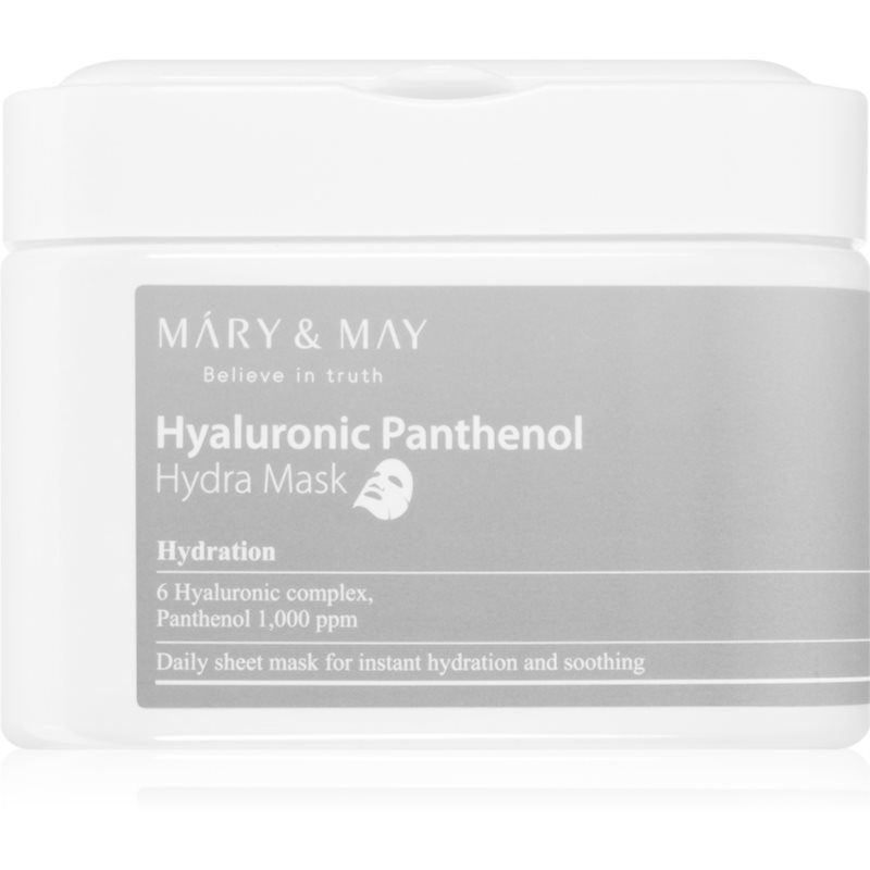 MARY  MAY Hyaluronic Panthenol Hydra Mask sada plátenných masiek pre intenzívnu hydratáciu pleti 30 ks