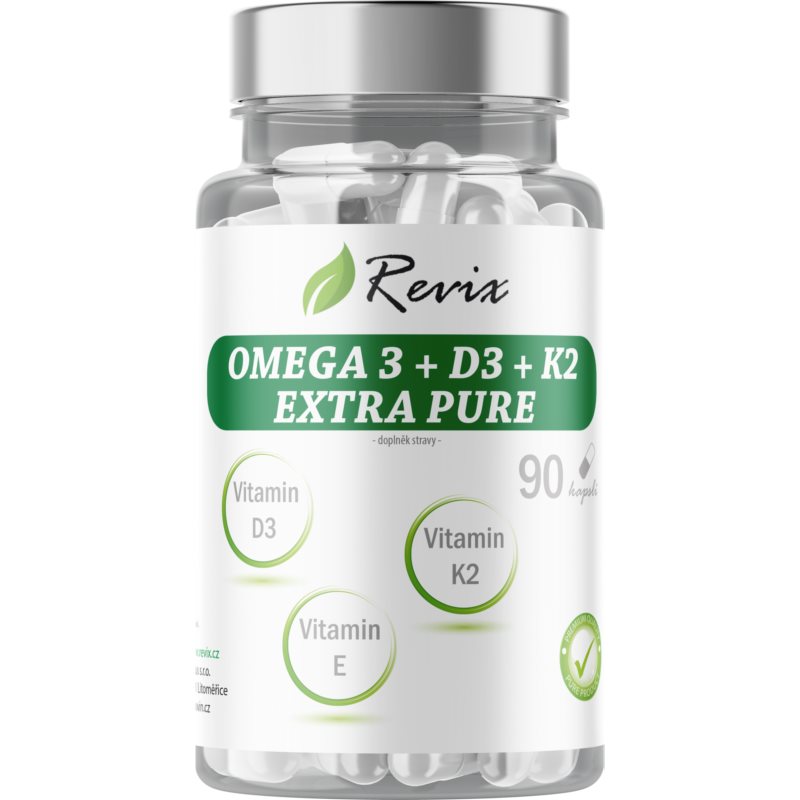 Revix Omega 3  D3  K2 Extra Pure kapsuly pre správnu funkciu srdca 90 cps