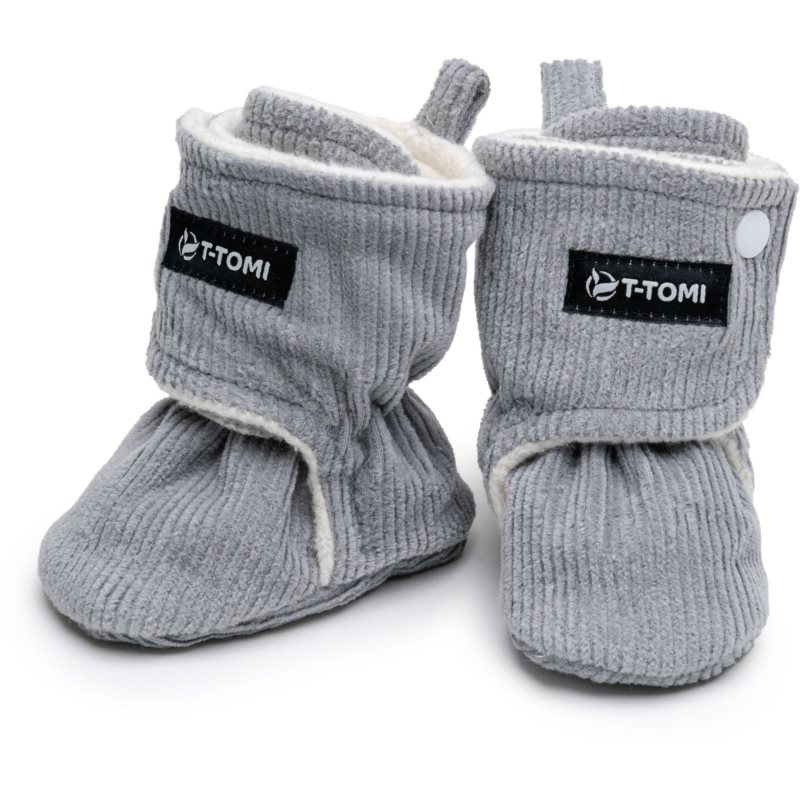 T-TOMI Booties Grey detské capačky 3-6 months Warm