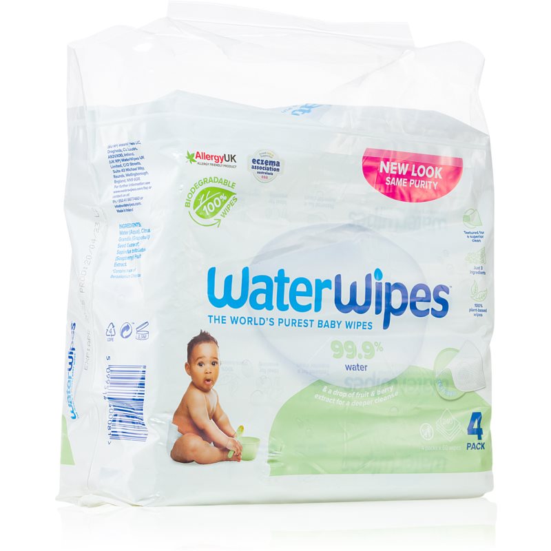 Water Wipes Baby Wipes Soapberry 4 Pack detské jemné vlhčené obrúsky 4x60 ks