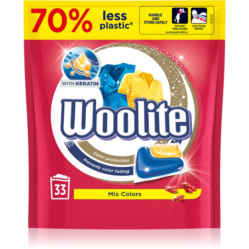 Woolite Mix Colors kapsuly na pranie s keratínom 33 ks