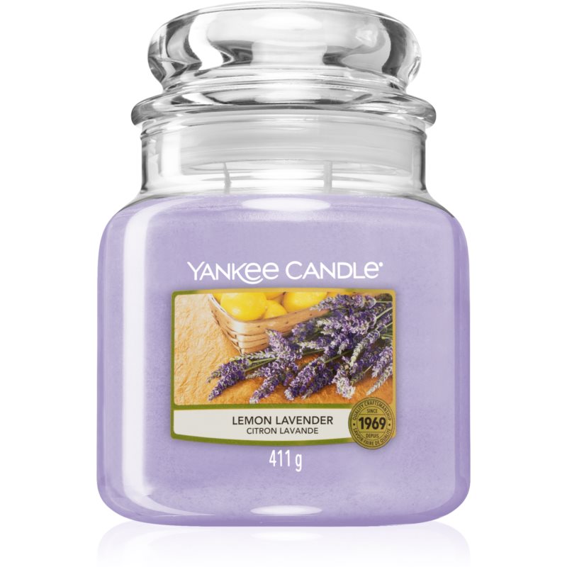 Yankee Candle Lemon Lavender vonná sviečka Classic malá 411 g