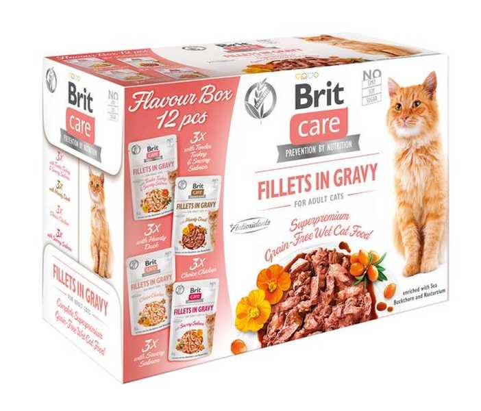 Brit Kapsička Care Cat Flavour Box Fillet In Gravy 12×85g